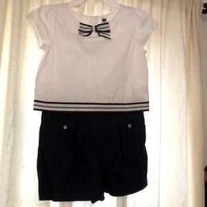 Girls Janie and Jack Ribbon Romper